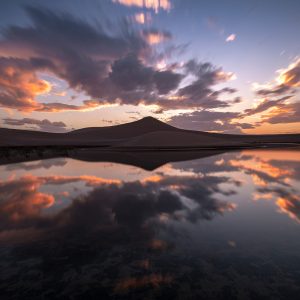 Lake and desert